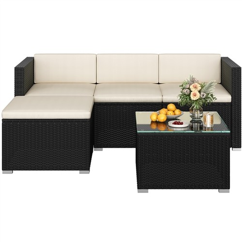 5pcs rattan garden furniture - rattan,
