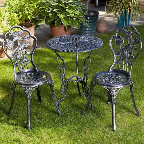 Grey bistro set - grey, garden