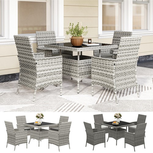 Rattan garden furniture set - garden, set,